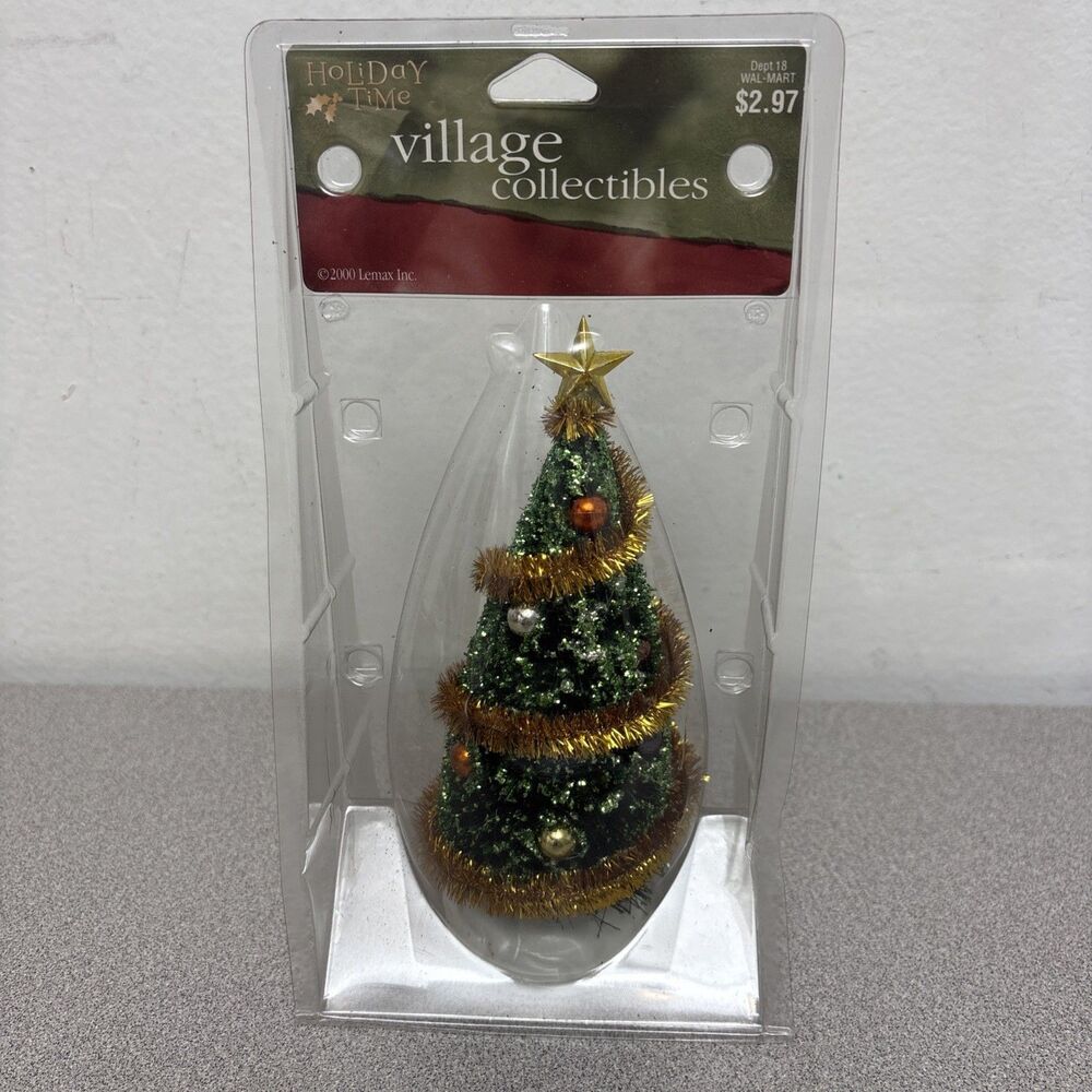Lemax Sparkling Green Christmas Tree 6in NEW FACTORY SEALED
